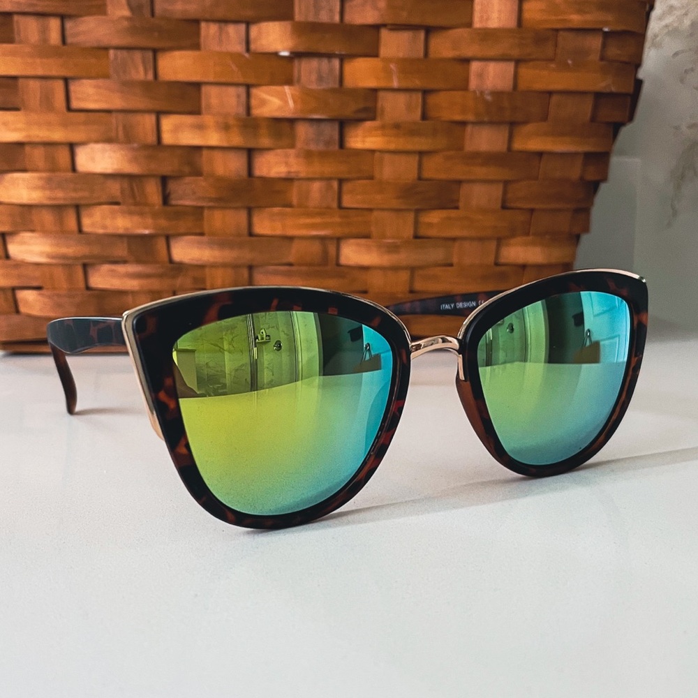 Women’s Tortoiseshell and Gold Sunglasses
